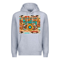 Heather Grey i'm just out here trusting god Premium Hoodie - JahusDesignShop