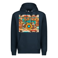 Navy i'm just out here trusting god Premium Hoodie - JahusDesignShop