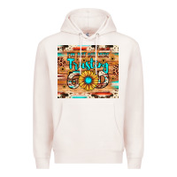 Pale Pink i'm just out here trusting god Premium Hoodie - JahusDesignShop
