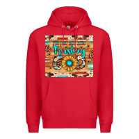 Red i'm just out here trusting god Premium Hoodie - JahusDesignShop