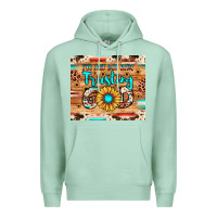 Seafoam i'm just out here trusting god Premium Hoodie - JahusDesignShop