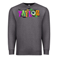 Charcoal Heather Personalized Halloween Premium Sweatshirt - NancyCooperArtShop