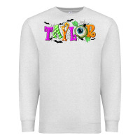 Oatmeal Heather Personalized Halloween Premium Sweatshirt - NancyCooperArtShop