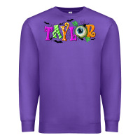 Purple Personalized Halloween Premium Sweatshirt - NancyCooperArtShop