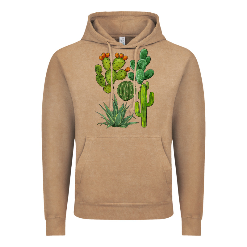 Watercolor Cactus Bundle Preview Vintage Hoodie by BarkalooDesign | Teevron