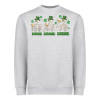 Heather Grey drink drank drunk st. patricks day skeletons Heavyweight Sweatshirt - MaliasSmallBusiness