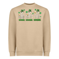 Mushroom drink drank drunk st. patricks day skeletons Heavyweight Sweatshirt - MaliasSmallBusiness