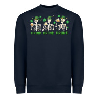 Navy drink drank drunk st. patricks day skeletons Heavyweight Sweatshirt - MaliasSmallBusiness