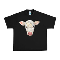 Black charolais calf face Urban Heavy Tee - LillyAllenDesigns