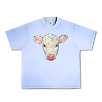 Grape Ice charolais calf face Urban Heavy Tee - LillyAllenDesigns