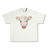 Pistachio charolais calf face Urban Heavy Tee - LillyAllenDesigns