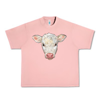 Salmon charolais calf face Urban Heavy Tee - LillyAllenDesigns