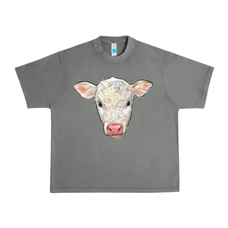 Charolais Calf Face Urban Heavy Tee by LillyAllenDesigns | Teevron