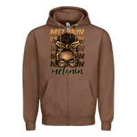 Chestnut melanin afro messy bun Zipper Hoodie - Artiststas