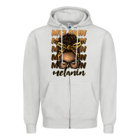 Melanin Afro Messy Bun Zipper Hoodie | Teevron