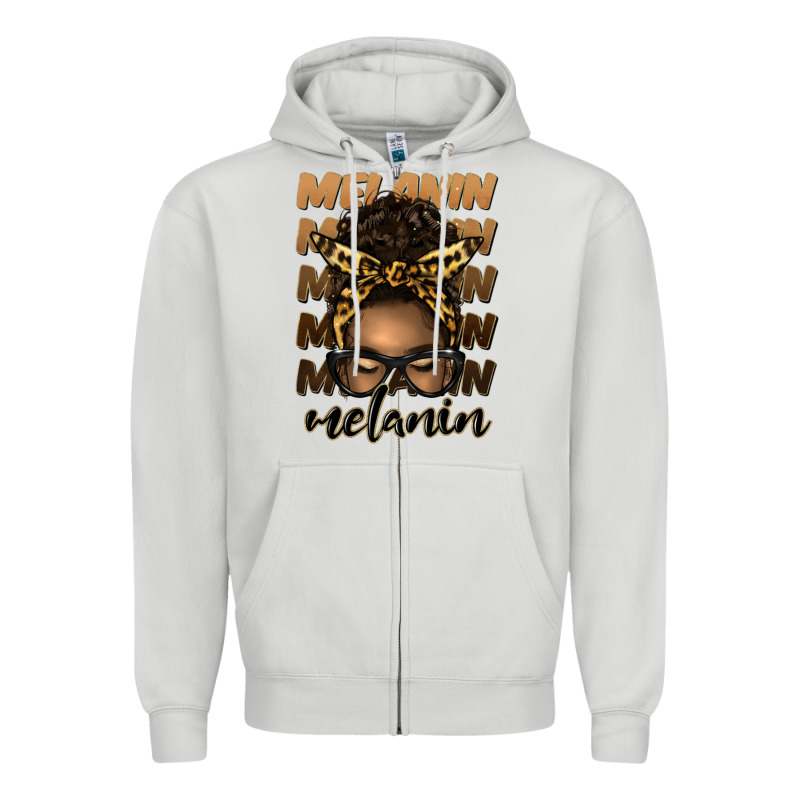 Melanin Afro Messy Bun Zipper Hoodie by Artiststas | Teevron