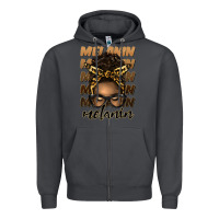 Smoke melanin afro messy bun Zipper Hoodie - Artiststas