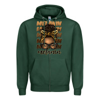 Sports Green melanin afro messy bun Zipper Hoodie - Artiststas