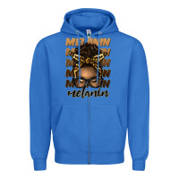 True Royal melanin afro messy bun Zipper Hoodie - Artiststas