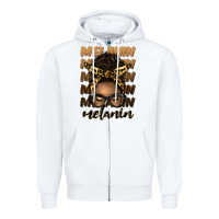 White melanin afro messy bun Zipper Hoodie - Artiststas