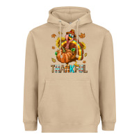 Mushroom Thankful Turkey Heavyweight Hoodie - texasbilliewilder