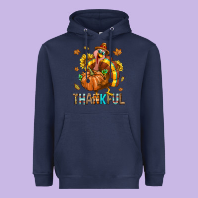 Thankful Turkey Heavyweight Hoodie Designed By Texasbilliewilder