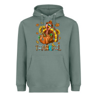Sage Thankful Turkey Heavyweight Hoodie - texasbilliewilder