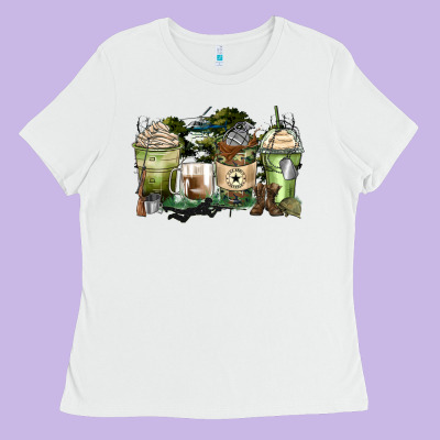 Veteran Coffee Cups Ladies Tee Designed By Zillion Design Studio