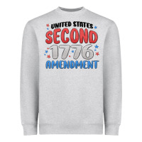 Heather Grey united states second 1776 amendment Heavyweight Sweatshirt - MaliasSmallBusiness