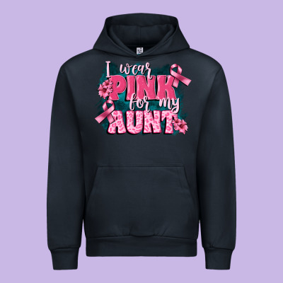 I Wear Pink For My Aunt Urban Hoodie Designed By Fadigitalartstudio