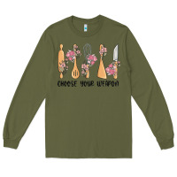 Army Green choose your weapon Long Sleeve Tee - MaliasSmallBusiness