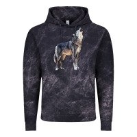 Cloud Black wolf Vintage Hoodie - LillyAllenDesigns