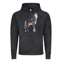 Vintage Black wolf Vintage Hoodie - LillyAllenDesigns