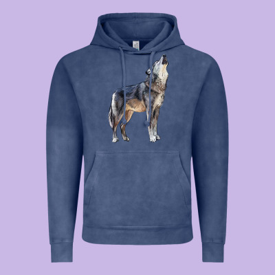 Wolf Vintage Hoodie Designed By Lillyallendesigns