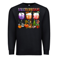 Black hallothanksmas Premium Sweatshirt - texasbilliewilder