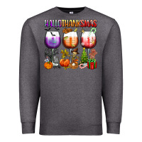 Charcoal Heather hallothanksmas Premium Sweatshirt - texasbilliewilder