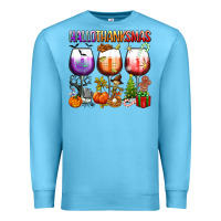 Ocean Blue hallothanksmas Premium Sweatshirt - texasbilliewilder