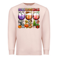 Pale Pink hallothanksmas Premium Sweatshirt - texasbilliewilder