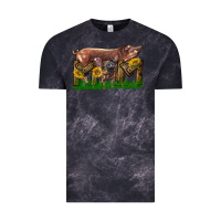 Cloud Black Western Mom With Duroc Pig And Baby Pig Vintage Tee - LillyAllenDesigns