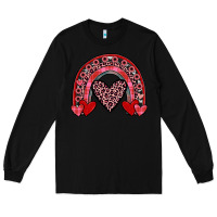 Black valentines heart rainbow Long Sleeve Tee - JahusDesignShop