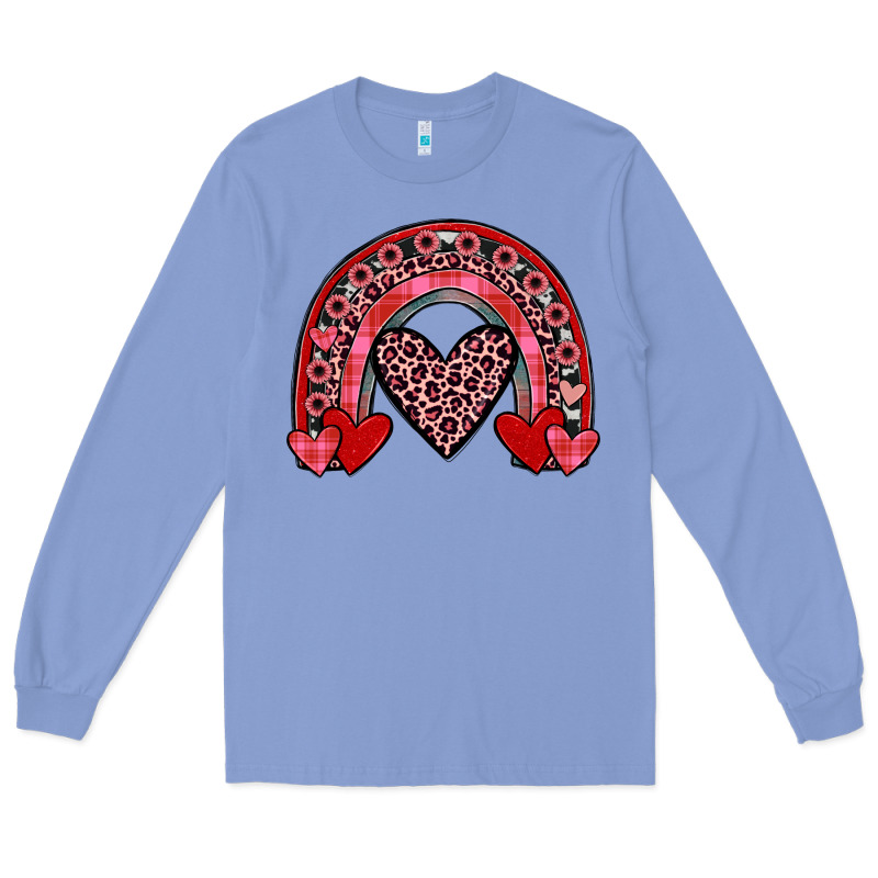Valentines Heart Rainbow Long Sleeve Tee by JahusDesignShop | Teevron