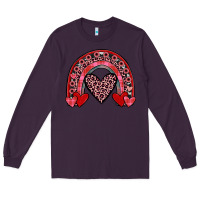 Plum valentines heart rainbow Long Sleeve Tee - JahusDesignShop