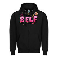Black self love Zipper Hoodie - Artiststas