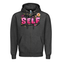 Charcoal Heather self love Zipper Hoodie - Artiststas