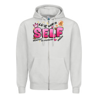 Dove Grey self love Zipper Hoodie - Artiststas
