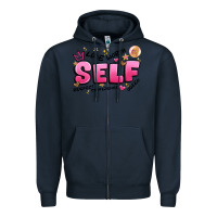 Navy self love Zipper Hoodie - Artiststas