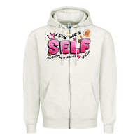 Oatmeal Heather self love Zipper Hoodie - Artiststas