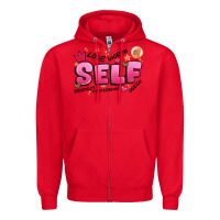 Red self love Zipper Hoodie - Artiststas