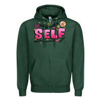Sports Green self love Zipper Hoodie - Artiststas