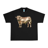 Black charolais bull Urban Heavy Tee - LillyAllenDesigns
